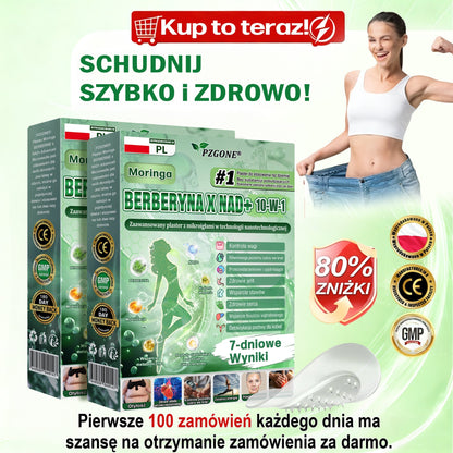 🔥👨‍⚕️Oficjalny sklep | 💯𝐏𝐙𝐆𝐎𝐍𝐄® Moringa·Berberyna×NAD+ 10-w-1 Plaster (Natychmiastowy efekt, widoczne rezultaty po 7 dniach) ✅ Stosowane w celu utraty wagi, poprawy zwiotczałej skóry, leczenia cukrzycy, bezdechu sennego i problemów ze stawami.